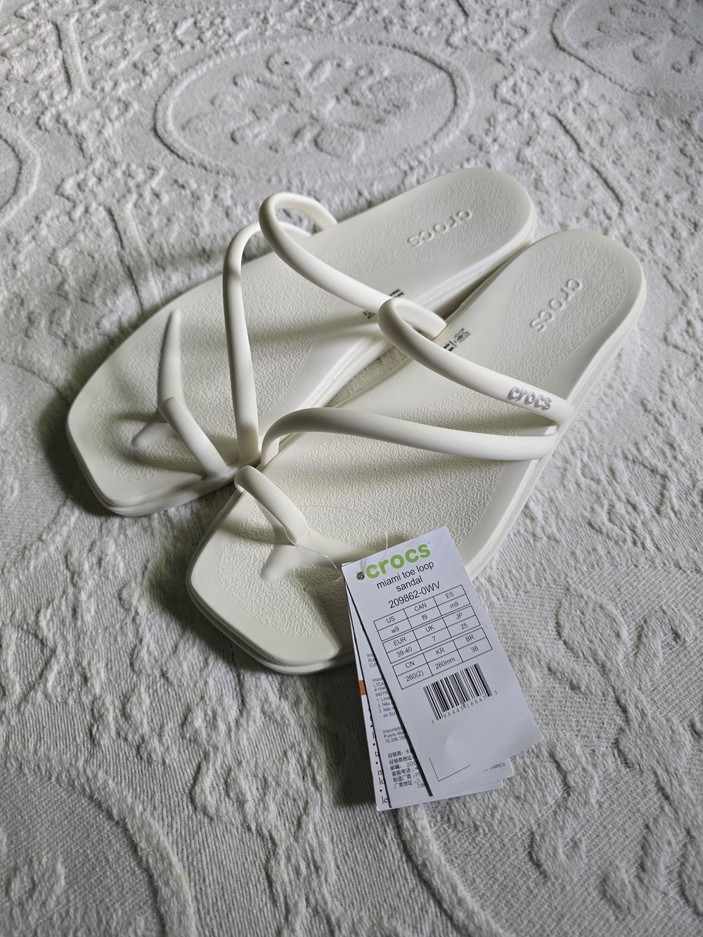CROCS White Women's Strappy Slide Sandals
